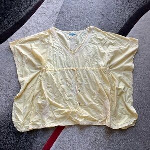 Antonio Melani Yellow Embroidered Swim Coverup